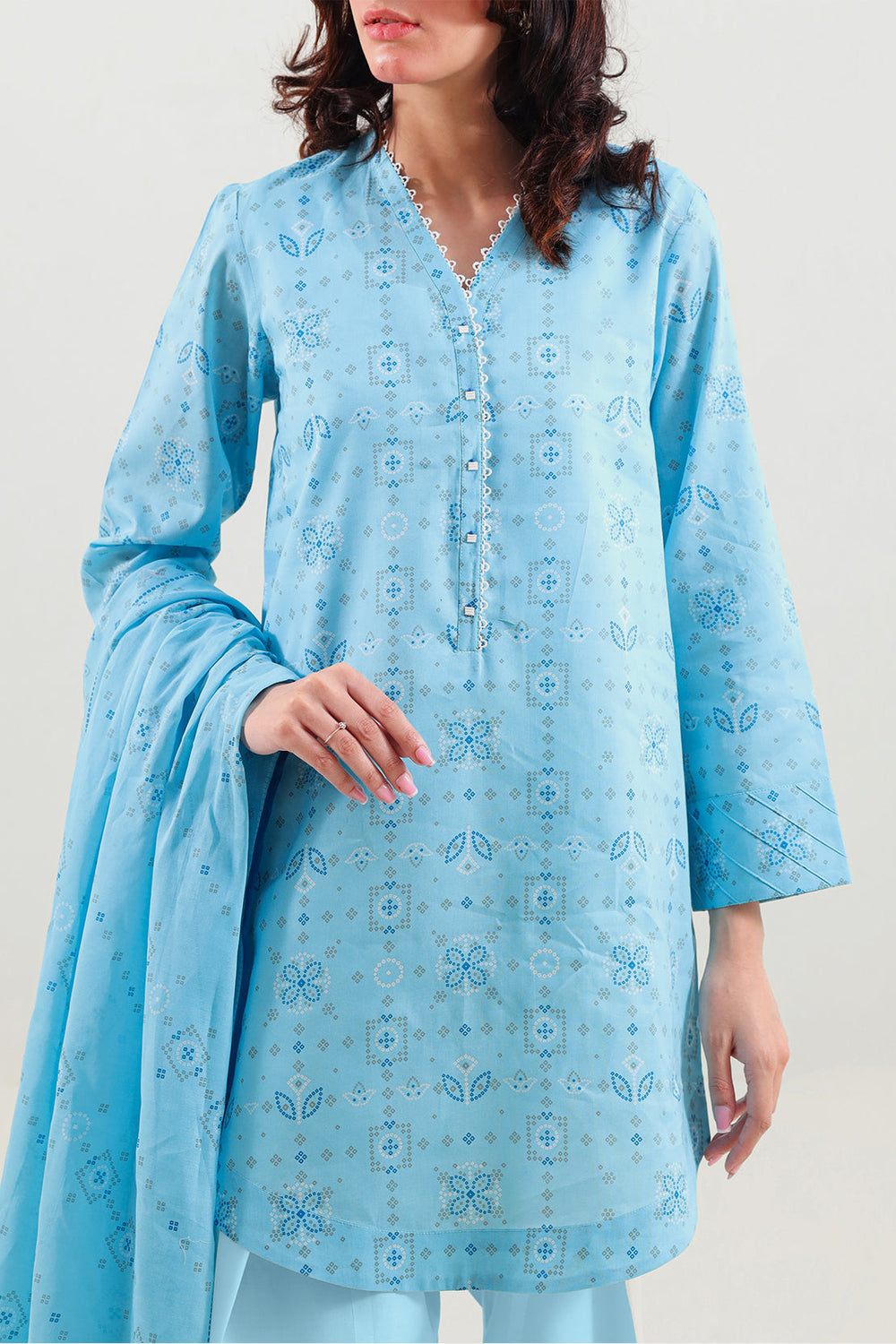 Unstitched Printed Lawn 3 Piece