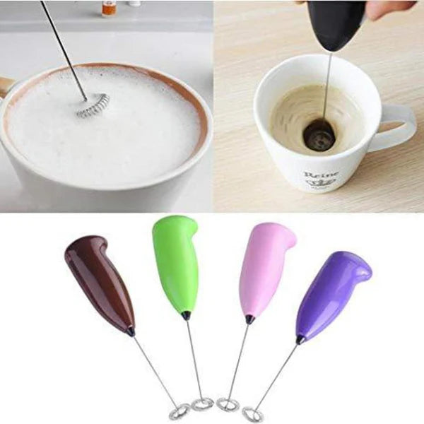 Electric Coffee & Milk Frother – Mini Handheld Egg Beater