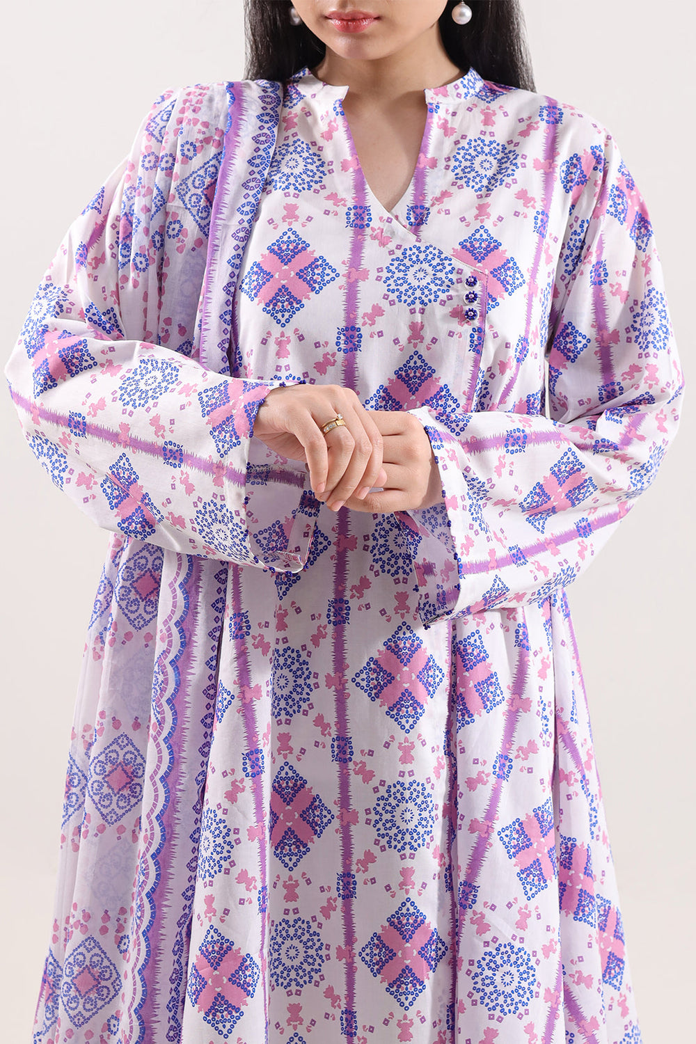 Unstitched Printed Lawn 3 Piece