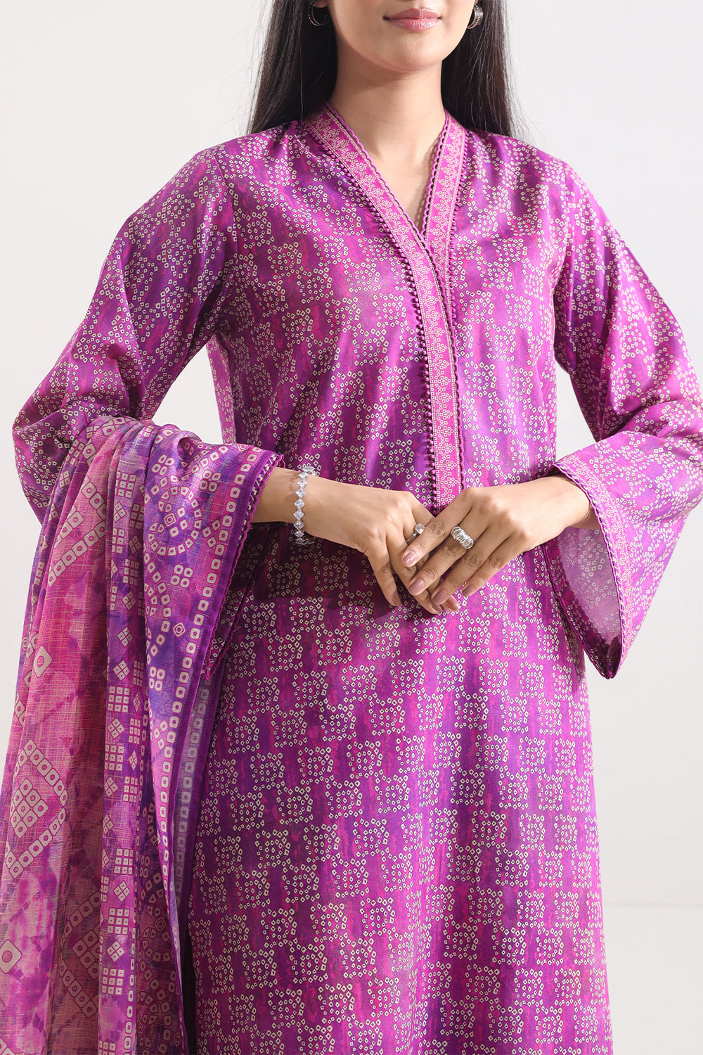 Unstitched Printed Lawn 3 Piece